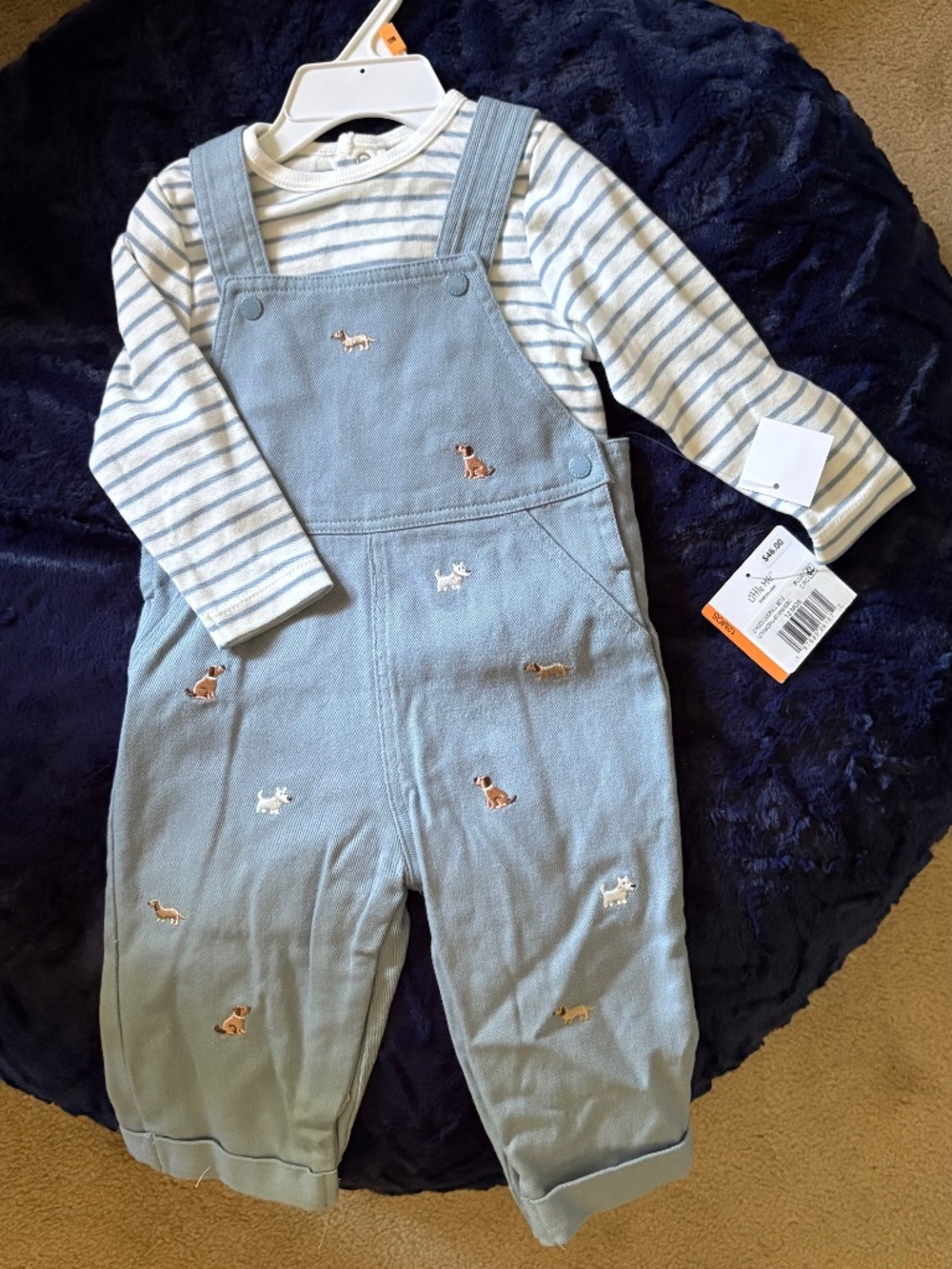 LIttle Me Overall, blue, 12 mo.
